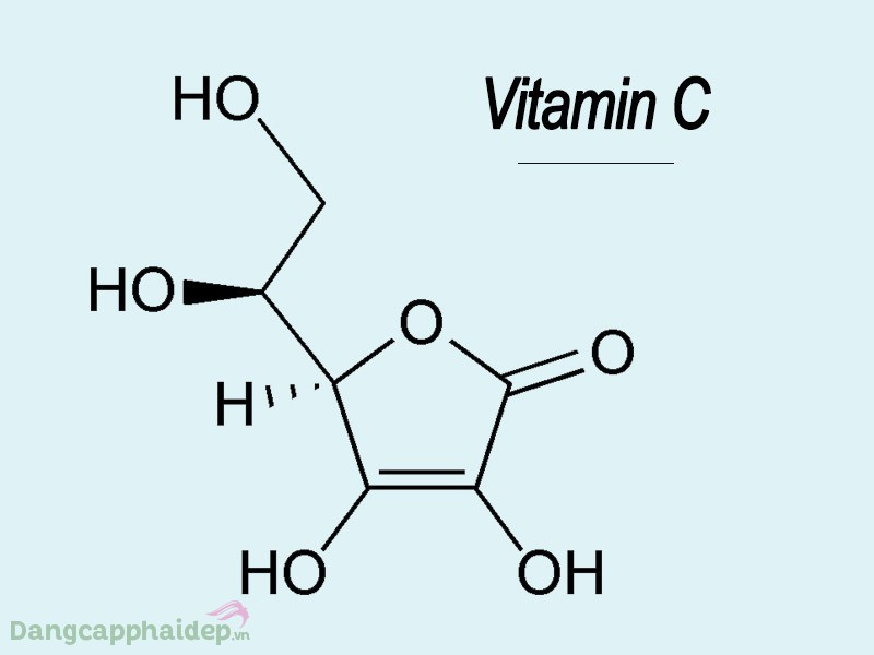 alt text: Sơ đồ phân tử Vitamin C